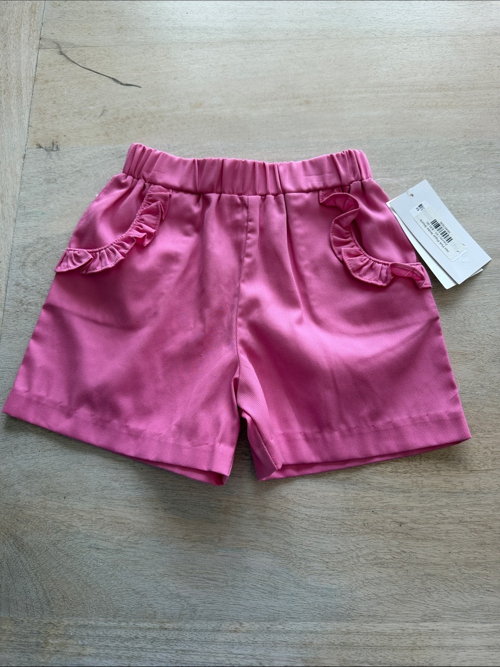 Girls' Pink Ruffle Pocket Shorts
